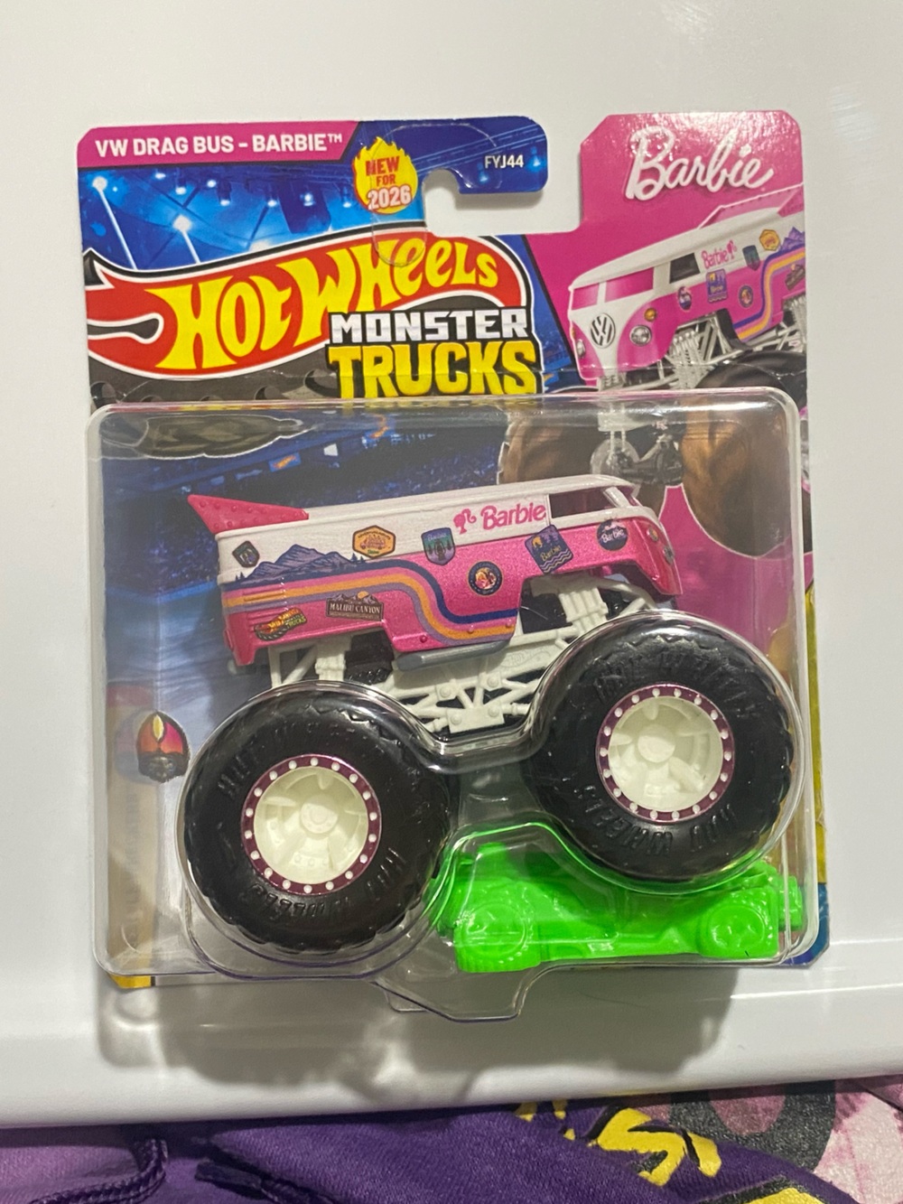 Hot Wheels Monster Trucks Barbie Pink Toy Volkswagen VW drag bus